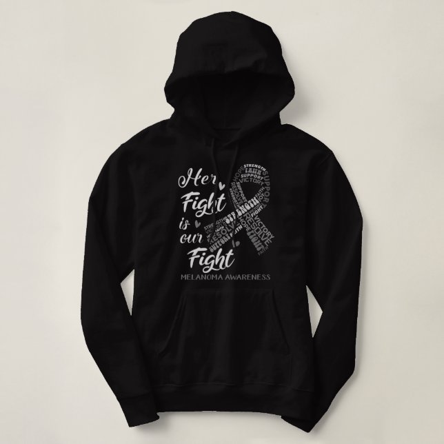 Melanoma Awareness Her Fight Is Our Fight T Shirt (Design framsida)
