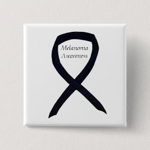 Melanoma Awareness Ribbon Angel Anpassningsbar Pin Knapp