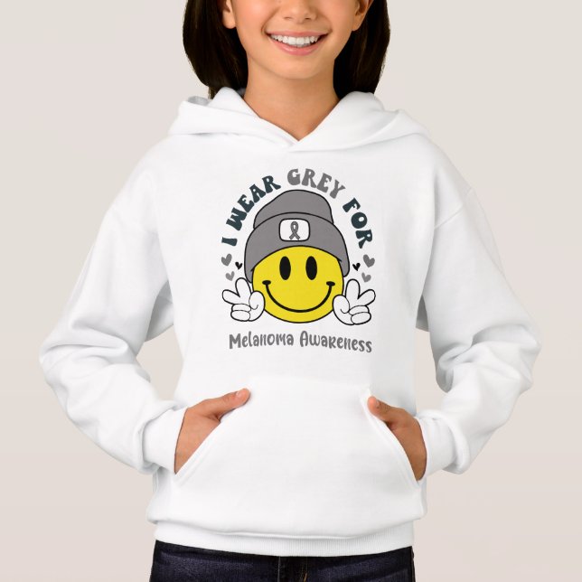 Melanoma Awareness Ribbon Support-gåvor T Shirt (Framsida)