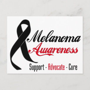 Melanoma Awareness Ribbon Vykort