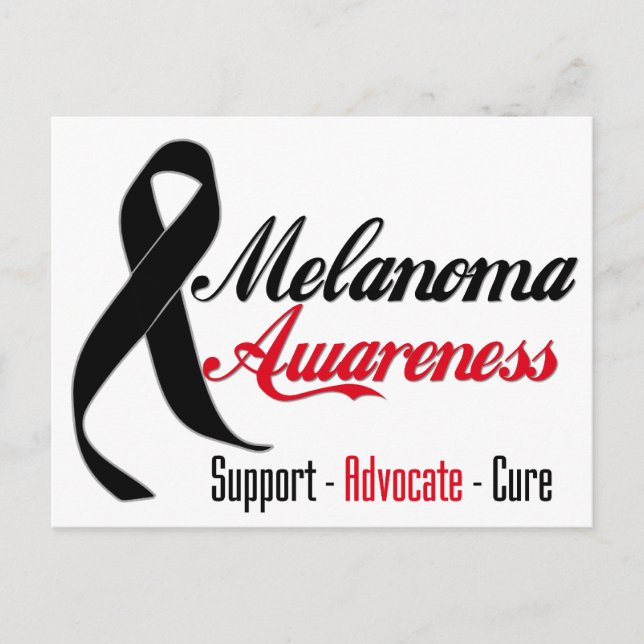 Melanoma Awareness Ribbon Vykort (Framsida)