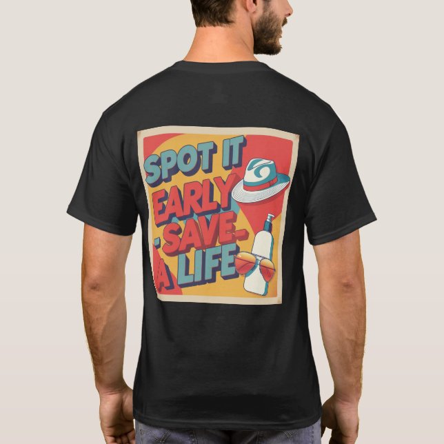 Melanoma Awareness T-Shirt – Spot It Early (Baksida)