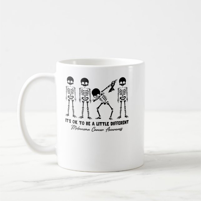 Melanoma Cancer Awareness Det är okej att vara lit Kaffemugg (Vänster)