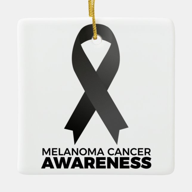 Melanoma Cancer Awareness Julgransprydnad Keramik (Framsida)