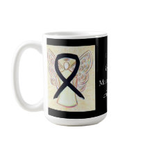 Melanoma Cancer Awareness Ribbon Angel Anpassnings