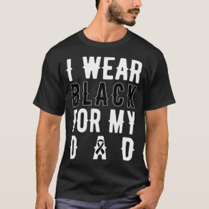 Melanoma Cancer Pappa Black Ribbon Skin Cancer Med T Shirt