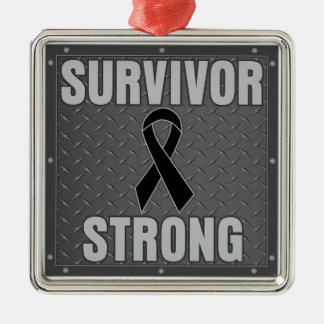 Melanoma Cancer Survivor Strong Julgransprydnad Metall