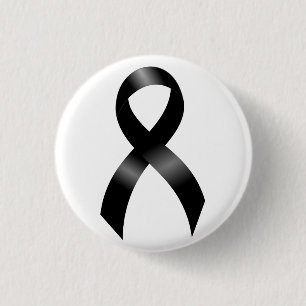 Melanoma   Hudcancer - Svart band Knapp