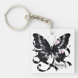 Melanoma Survivor - Black Butterfly