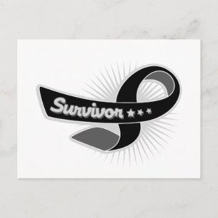 Melanoma Survivor Ribbon Vykort