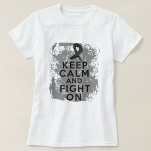 Melanombehållalugn och slagsmål på tee shirt