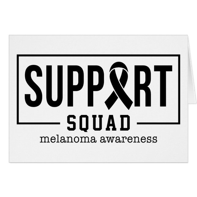Melanommedvetenhet Hudcancer Stödgrupp OBS Kort (Framsidan Horizontal)