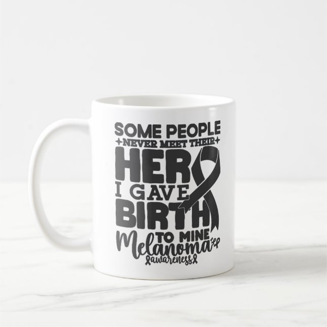 Melanommedvetenhet Vissa Människor Möter Aldrig Si Kaffemugg (Vänster)