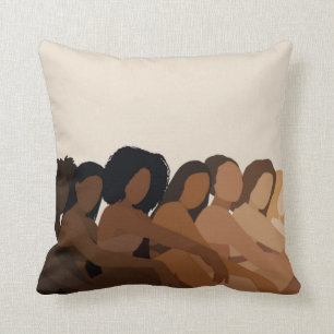 Melanserad kvinnlig Pillow Kudde