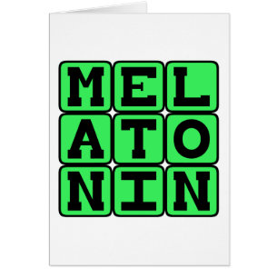 Melatonin sömn bistår hälsningskort