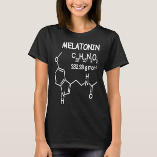 Melatoninmolekylstruktur T Shirt Funny Sömn M