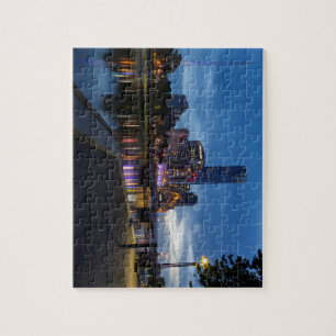 Melboure Cityscape på natten Pussel