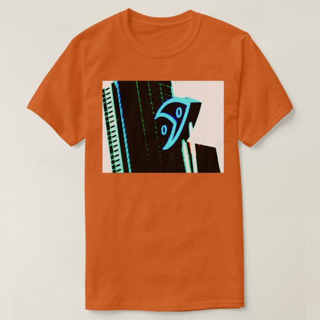 Melbourne Aquarium-tecken med byggnad i bakgrunden T Shirt (Design framsida)