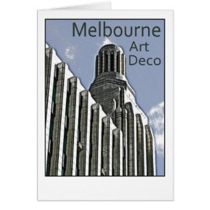 Melbourne art déco - århundradebyggnad hälsningskort
