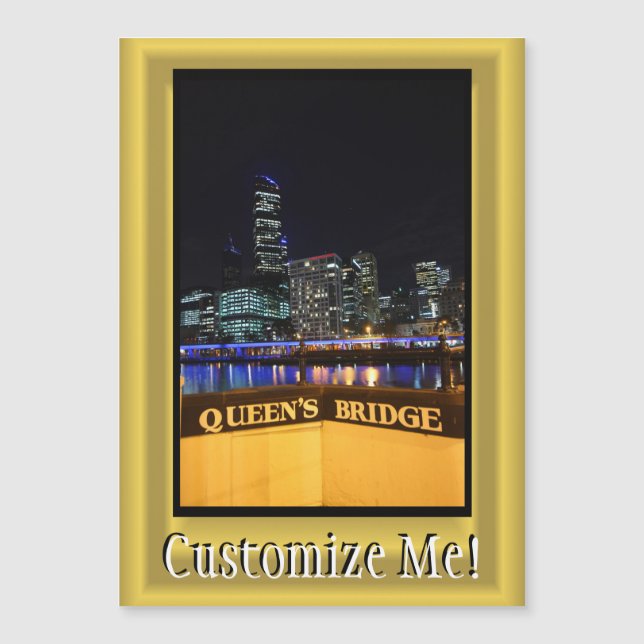 Melbourne Australia CBD Night Ljus (Framsida)