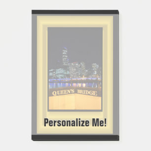 Melbourne Australia CBD Night Ljus Post-it Block