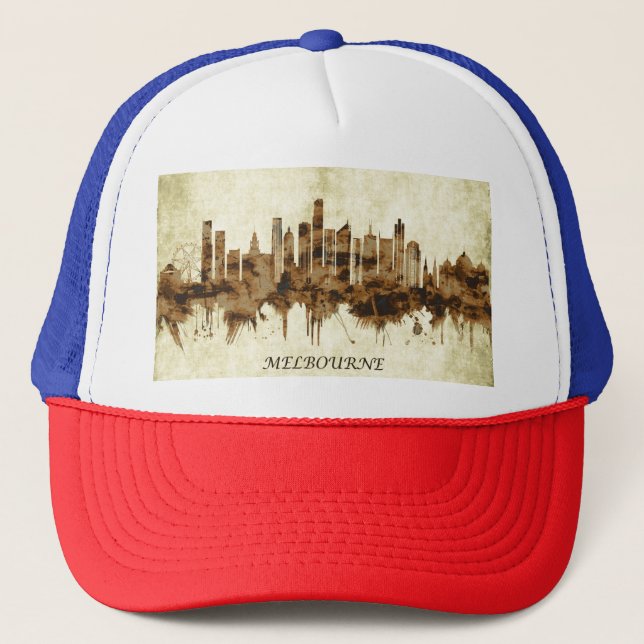 Melbourne Australia Cityscape Keps (Framsida)