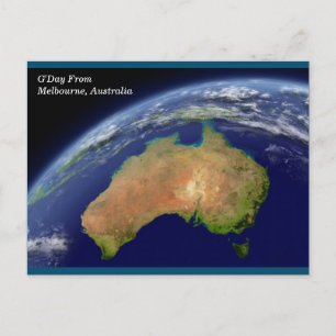 Melbourne Australia from Space Vykort