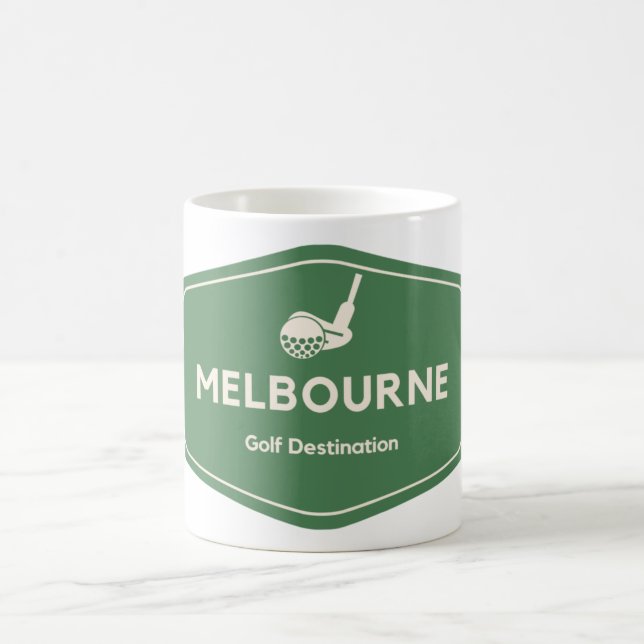 Melbourne Australia - Golf Course Destination Logo Kaffemugg (Center)