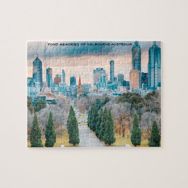 Melbourne Australia Jigszle Puzzle Pussel (Horisontell)