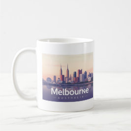 Melbourne Australia Pastel Travel Design Kaffemugg