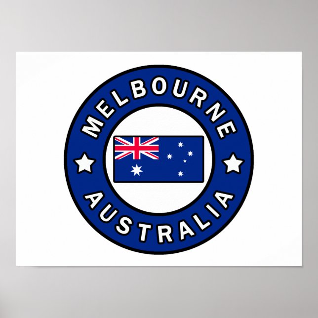 Melbourne Australia Poster (Framsidan)