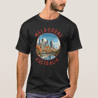 Melbourne Australia Retro Distress Circle