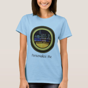 Melbourne Australia Skyline med City Ljus T Shirt