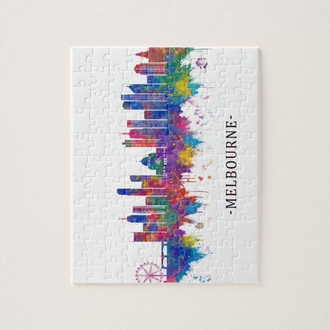 Melbourne Australia Skyline Pussel (Vertikal)