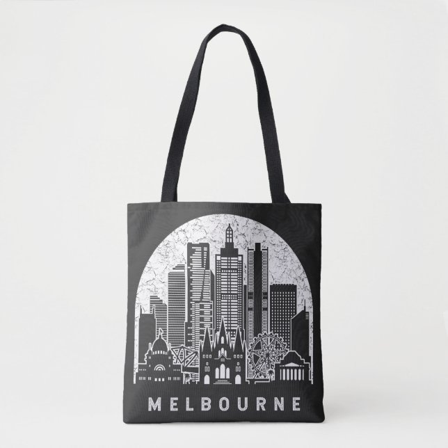 Melbourne Australia Skyline Tygkasse (Framsida)
