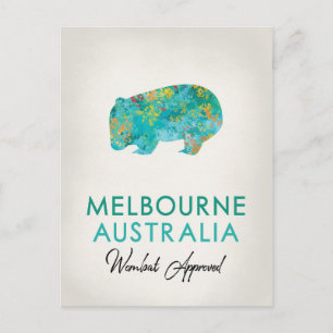 Melbourne Australia Wombat Vykort