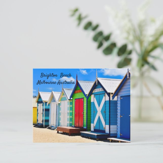 Melbourne, Australien, Brighton Beach Vykort (Stående Fram)