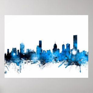 Melbourne Australien horisont Poster