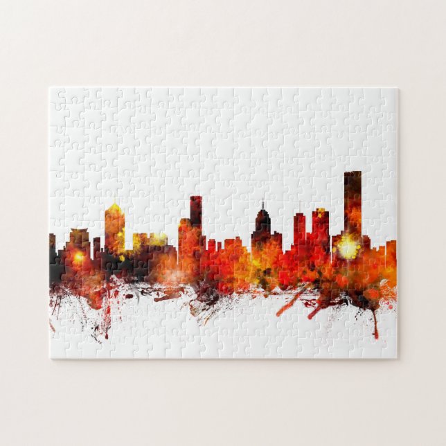 Melbourne Australien horisont Pussel (Horisontell)