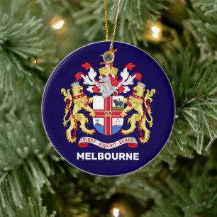 Melbourne, Australien - jackande av arm Julgransprydnad Keramik