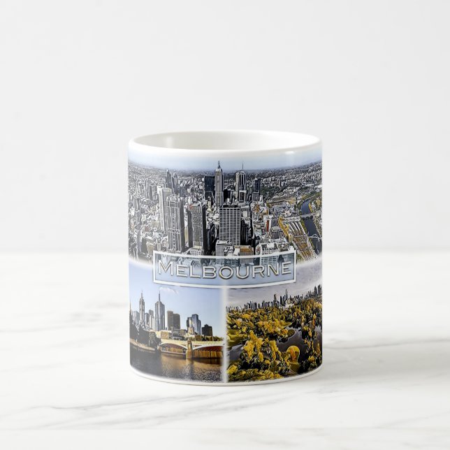 Melbourne - Australien - Mosaic - Kaffemugg (Center)