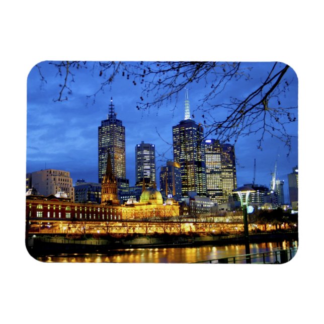 Melbourne, Australien. Natt Magnet (Horisontell)
