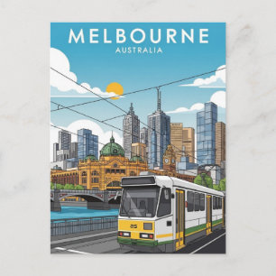 Melbourne Australien Panorama Resa Vykort