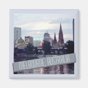 Melbourne Australien reser souvenirkylmagneten Magnet