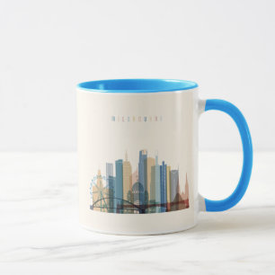 Melbourne Australien stadshorisont Mugg