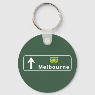 Melbourne Australien vägmärke Nyckelring