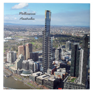 Melbourne, Australiens cityscape-foto Kakelplatta