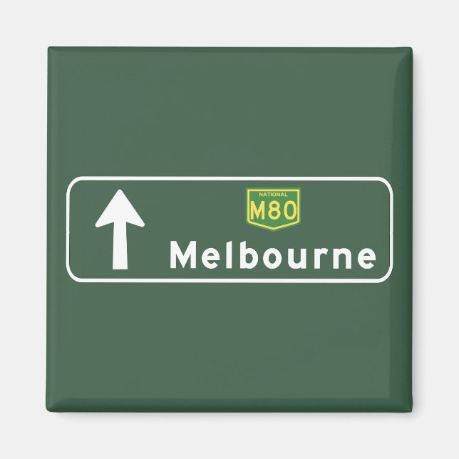 Melbourne, Australiens vägskylt Magnet (Framsidan)