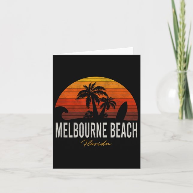 Melbourne Beach Florida Fl Handflatan Vacation Sur Kort (Framsida)