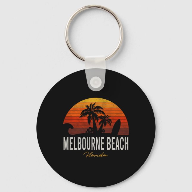Melbourne Beach Florida Fl Handflatan Vacation Sur Nyckelring (Framsida)